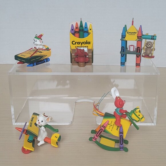 Hallmark Crayola Crayon Series Christmas Collectible Keepsake Ornaments Bundle 5